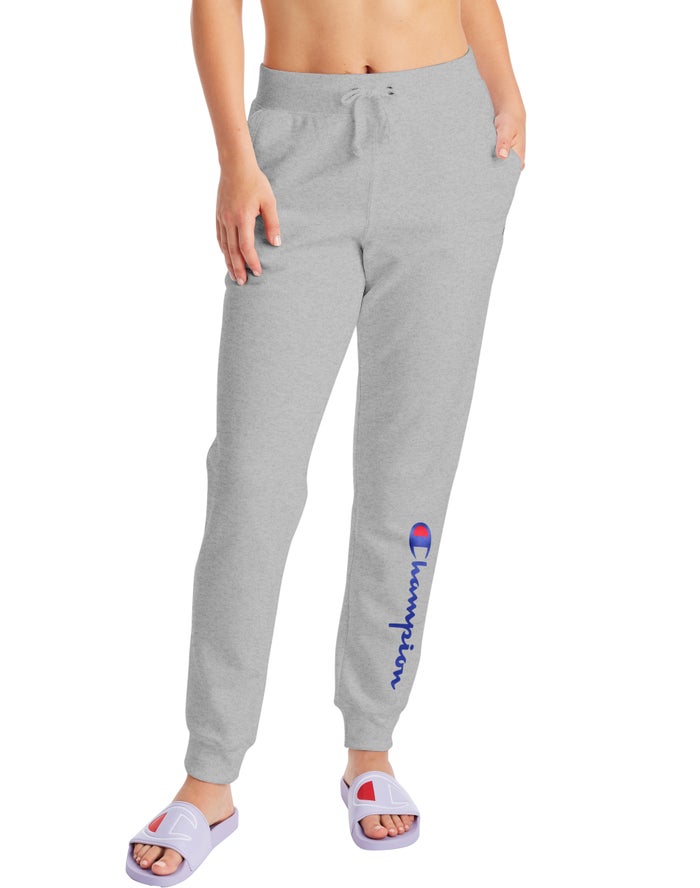 Jogger Champion Mujer - Powerblend Fleece Script Logo ( Gris ) 8935264-XA